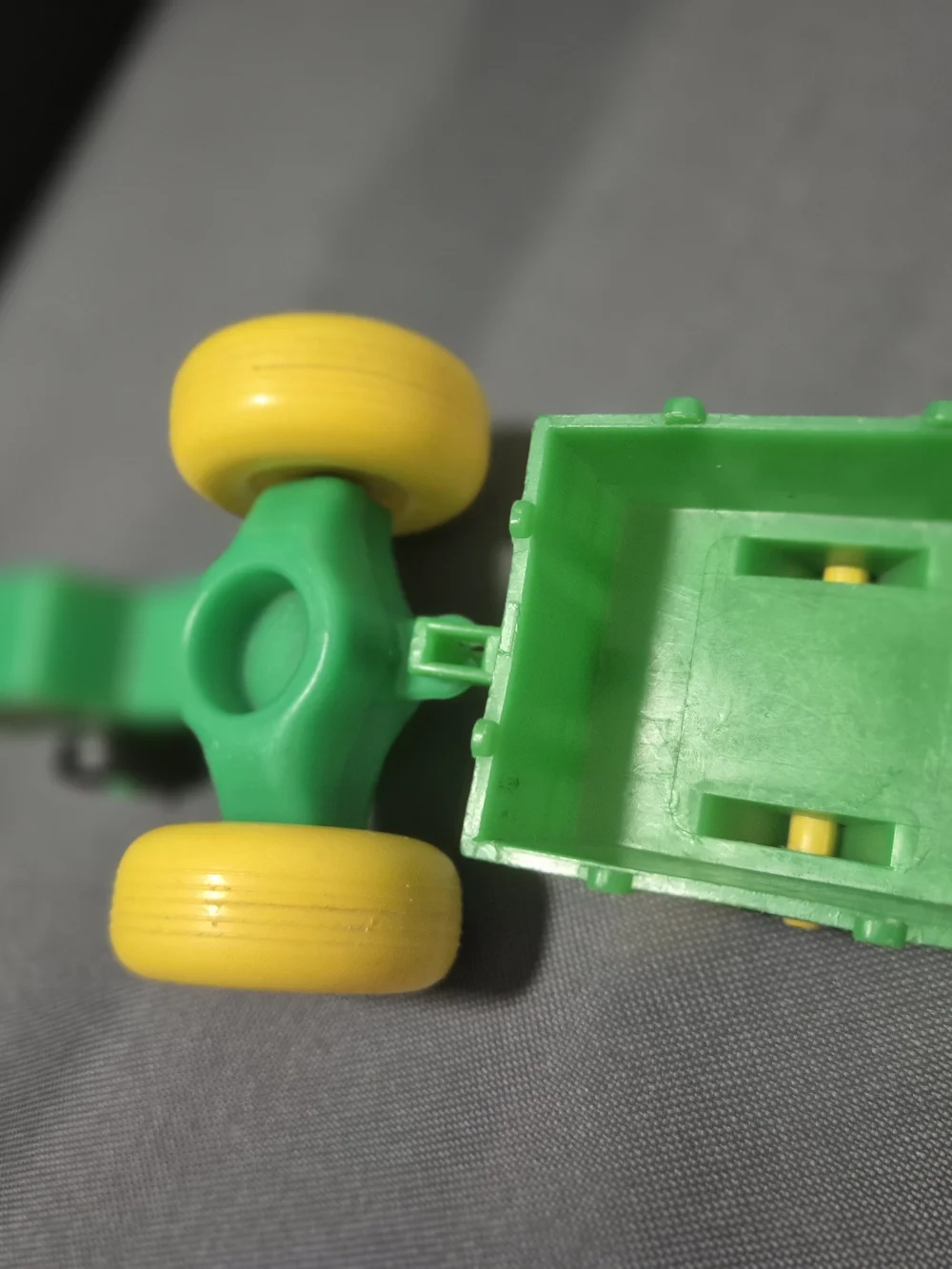 VTG Fisher Price Little People Green Tractor Cart Set